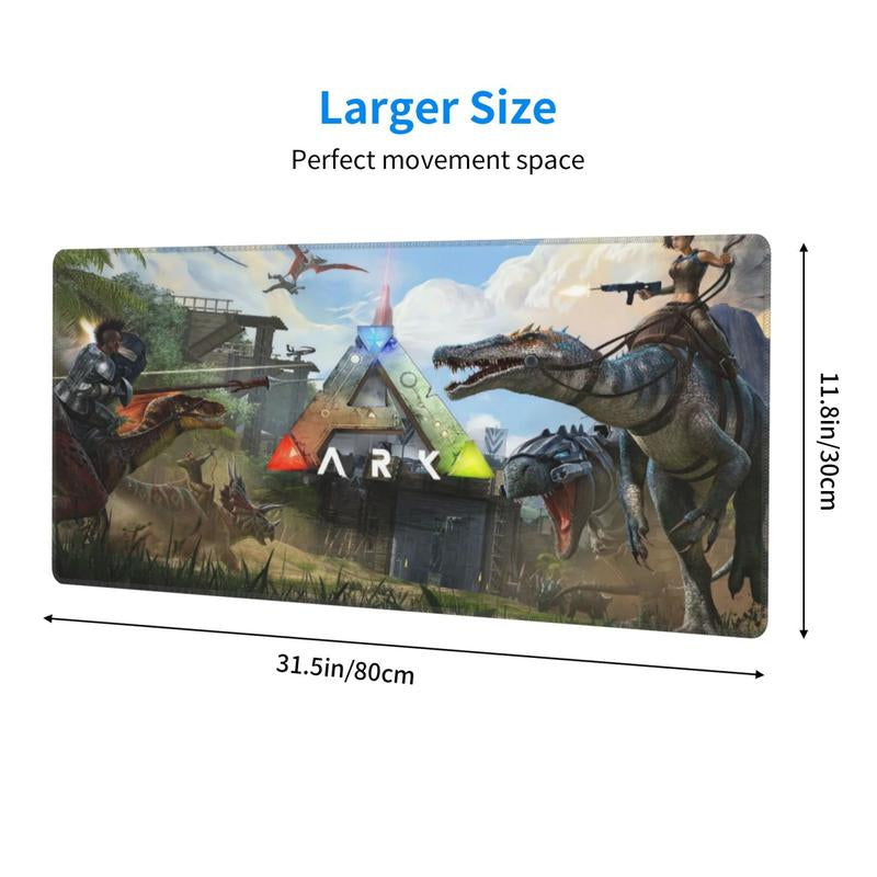 ARK Survival Evolved Gaming Mouse Pad 11.8X31.5 in – Large Extended Desk Mat for Keyboard & Mouse, Non-Slip Rubber Base1