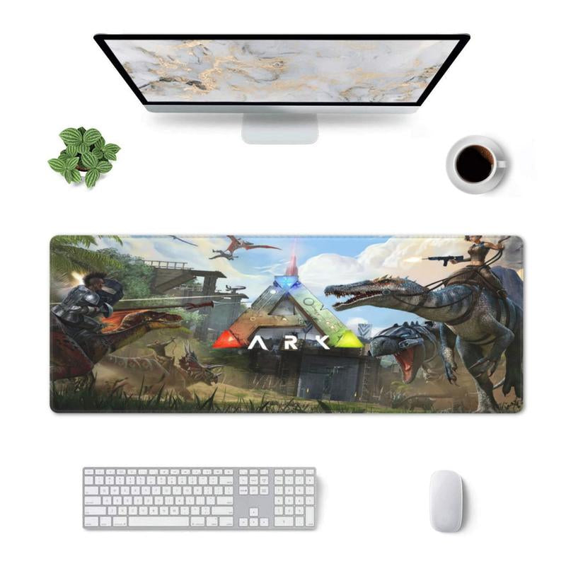 ARK Survival Evolved Gaming Mouse Pad 11.8X31.5 in – Large Extended Desk Mat for Keyboard & Mouse, Non-Slip Rubber Base1