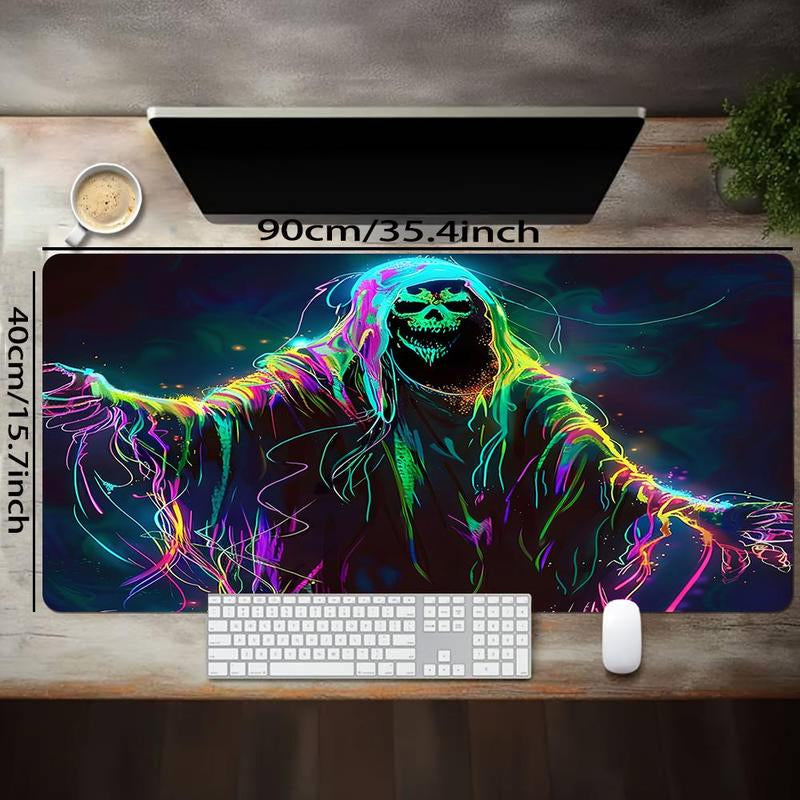 UV Reactive Non-Slip Mouse Pad, 1 Count Large Gaming E-Sports Computer Thickened Fluorescent Mouse Pad, Washable Rubber Material Mouse Pad for Gaming